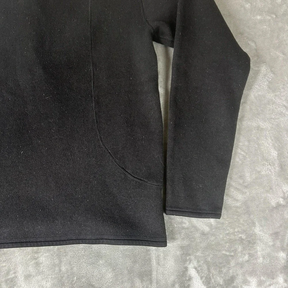 Patagonia Sweater Mens Small Black Better Sweater 1/4 Zip Fleece Logo Pullover